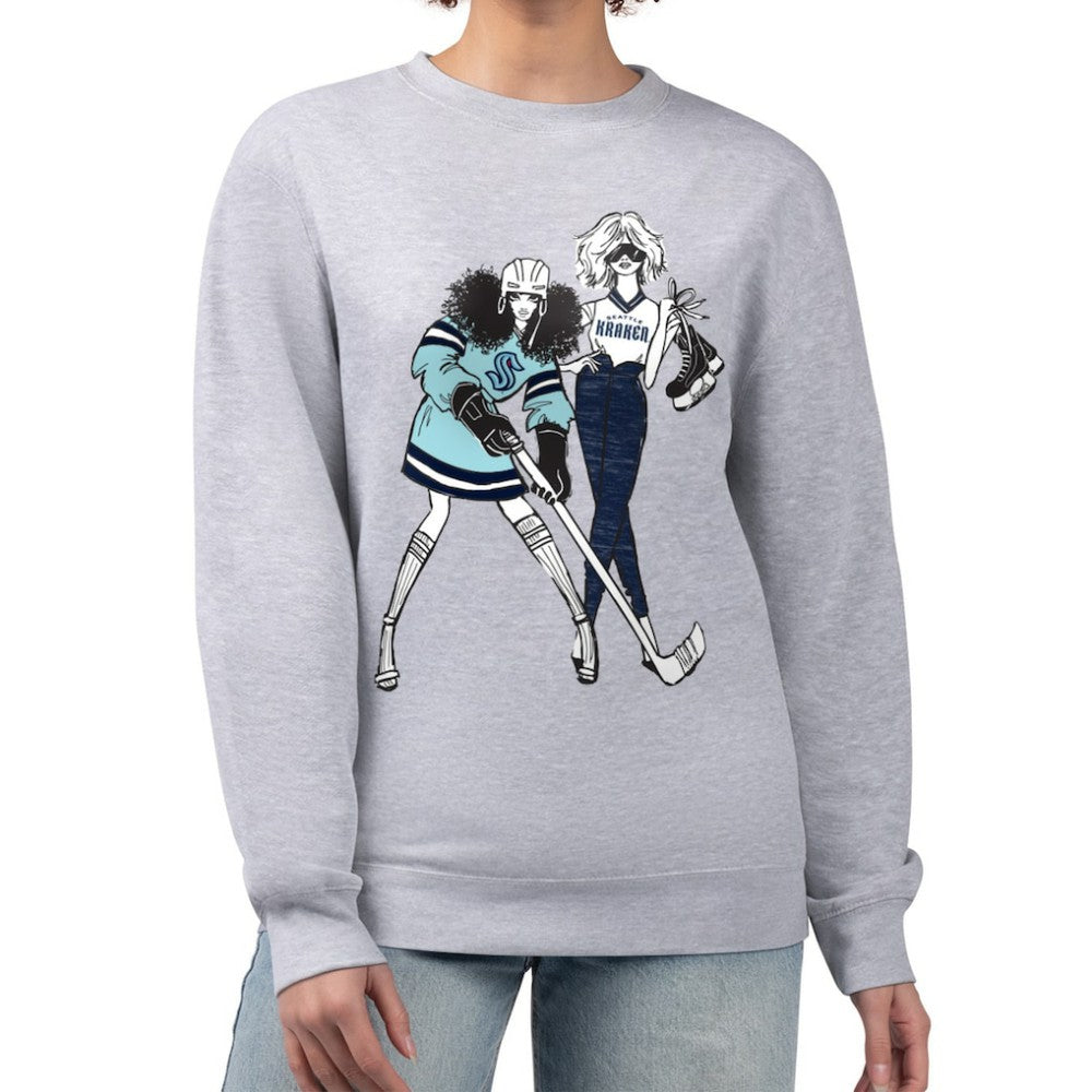 NHL Seattle Kraken G-III 4Her by Carl Banks Women's Hockey Girls Team Graphic Fleece Pullover Sweatshirt