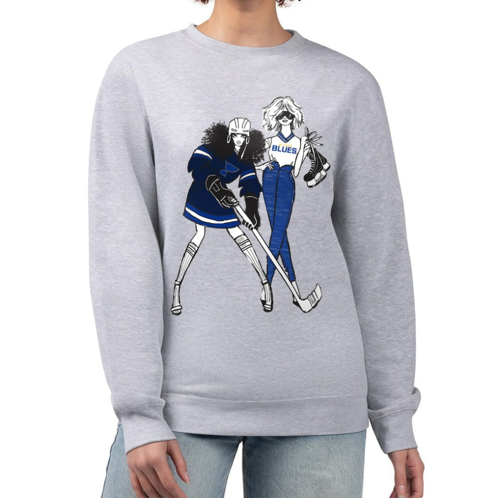 NHL St. Louis Blues G-III 4Her by Carl Banks Women's Hockey Girls Team Graphic Fleece Pullover Sweatshirt