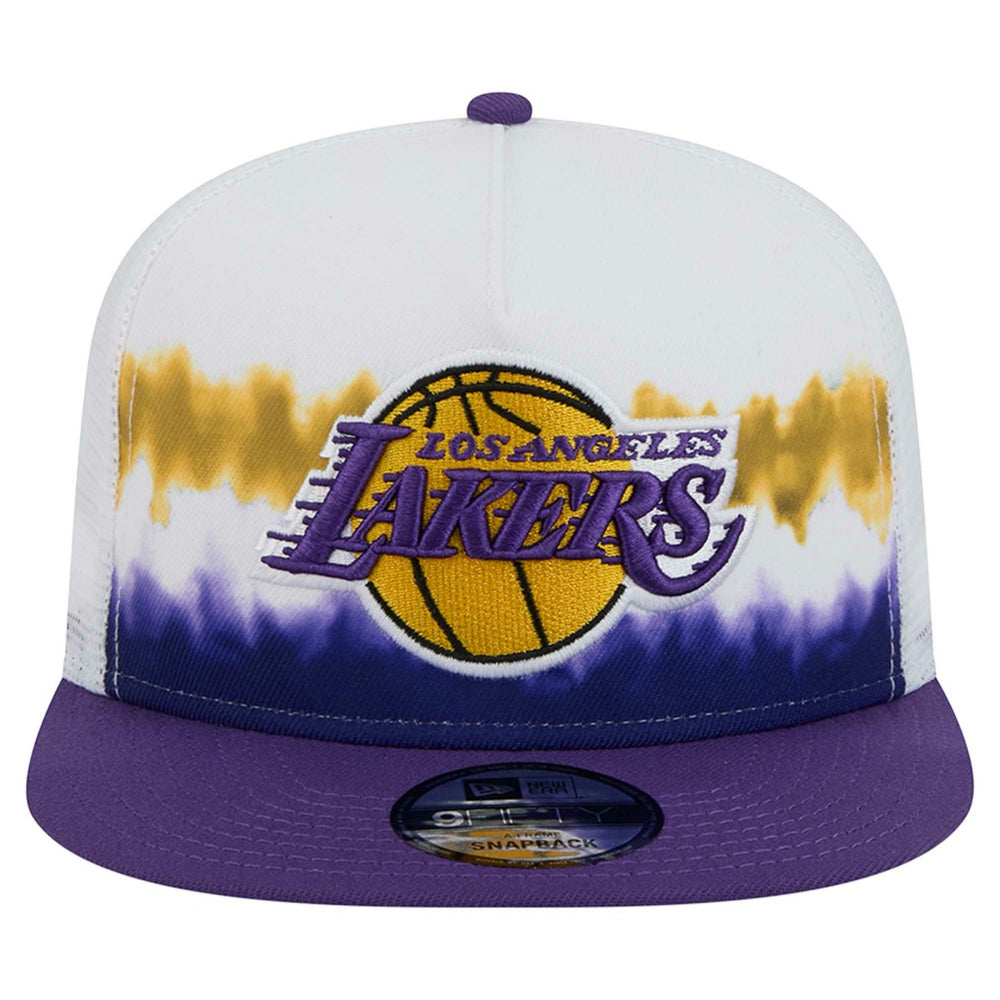New Era Los Angeles Lakers Dip-Dye 9FIFTY A-Frame Trucker Snapback Hat