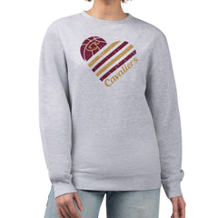 Cleveland Cavaliers G-III 4Her by Carl Banks Women's Heart Graphic Fleece Pullover Sweatshirt sale