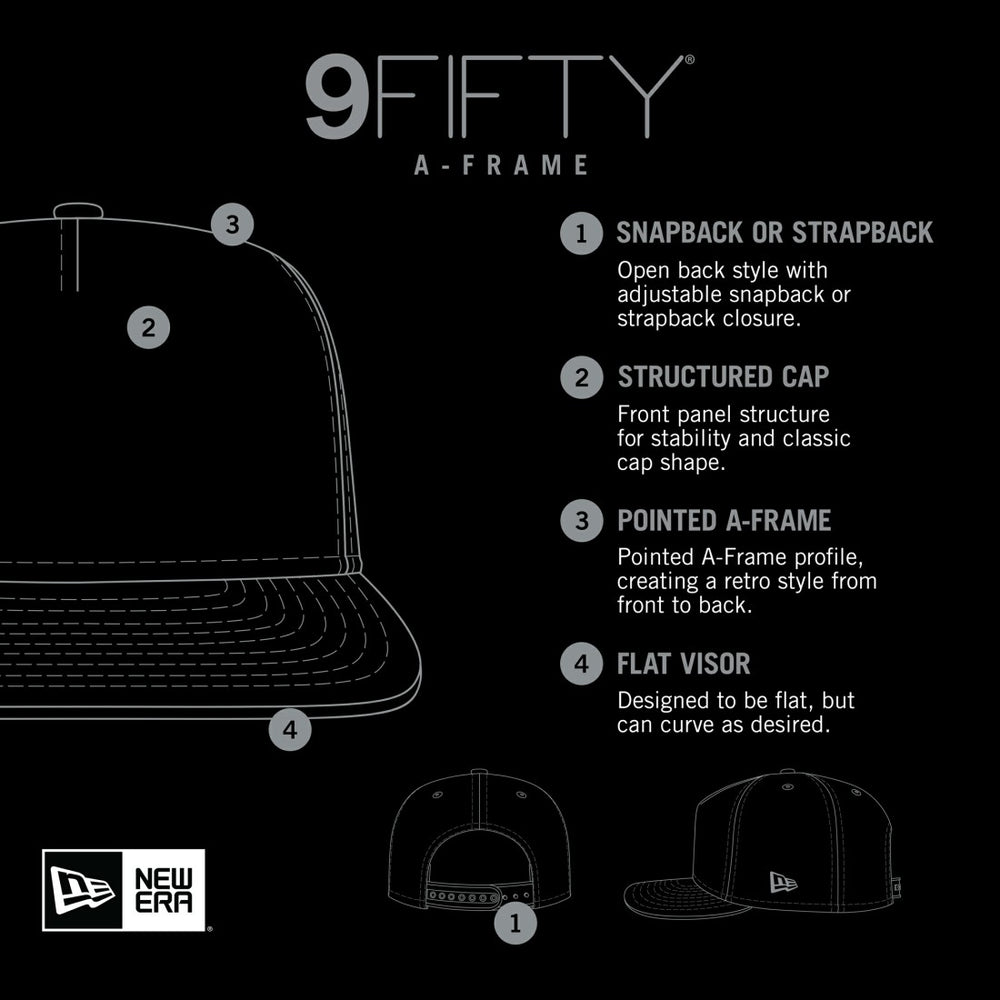 Striped A-Frame 9FIFTY Adjustable Trucker Snapback Hat - New York Jets Hats