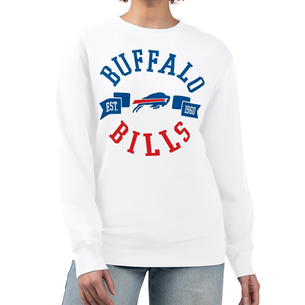 G-III 4Her by Carl Banks Women's Large Team Graphic Fleece Pullover Sweatshirt - Buffalo Bills Pullover