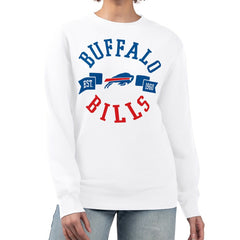G-III 4Her by Carl Banks Women's Large Team Graphic Fleece Pullover Sweatshirt - Buffalo Bills Pullover