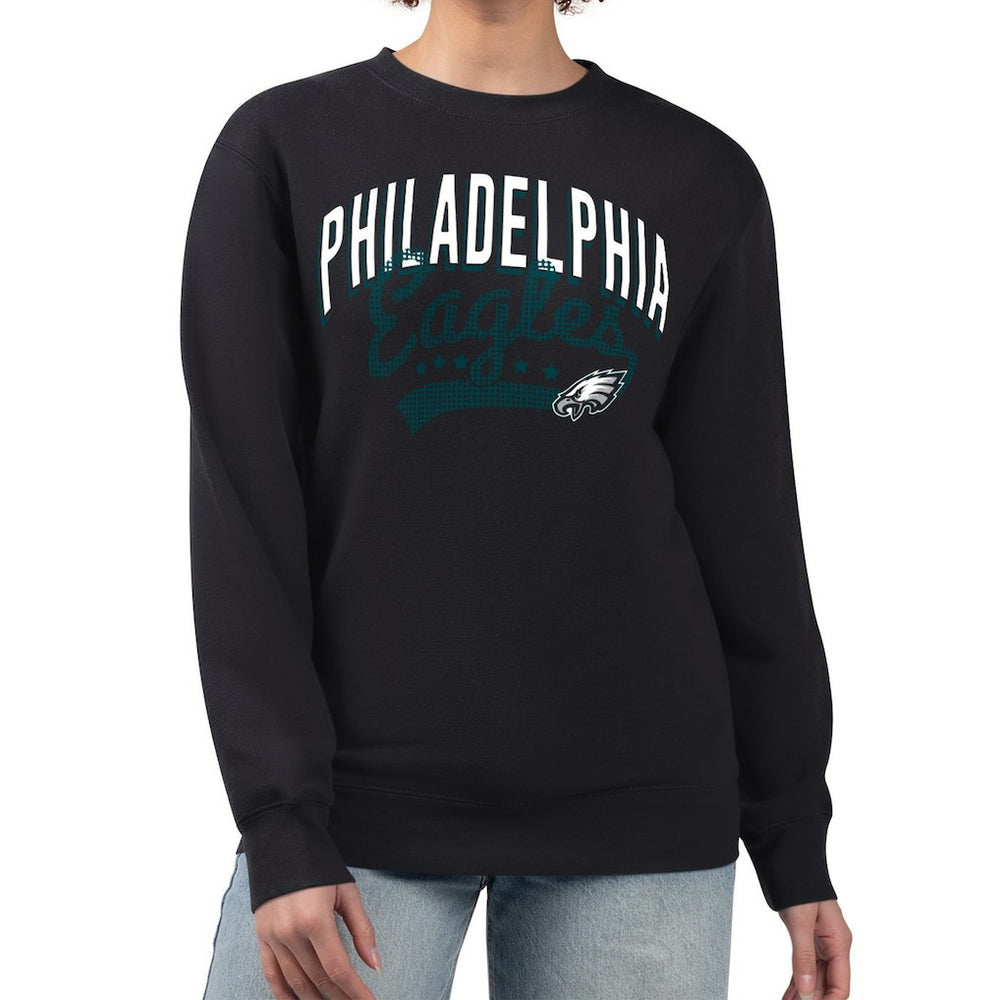 G-III 4Her by Carl Banks Women's Filigree Logo Graphic Fleece Pullover Sweatshirt - Philadelphia Eagles Pullover