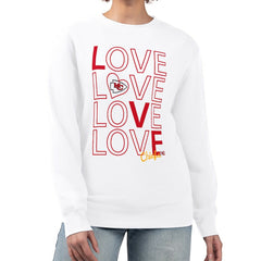 G-III 4Her by Carl Banks Women's Lots of Love Graphic Fleece Pullover Sweatshirt - Kansas City Chiefs Pullover