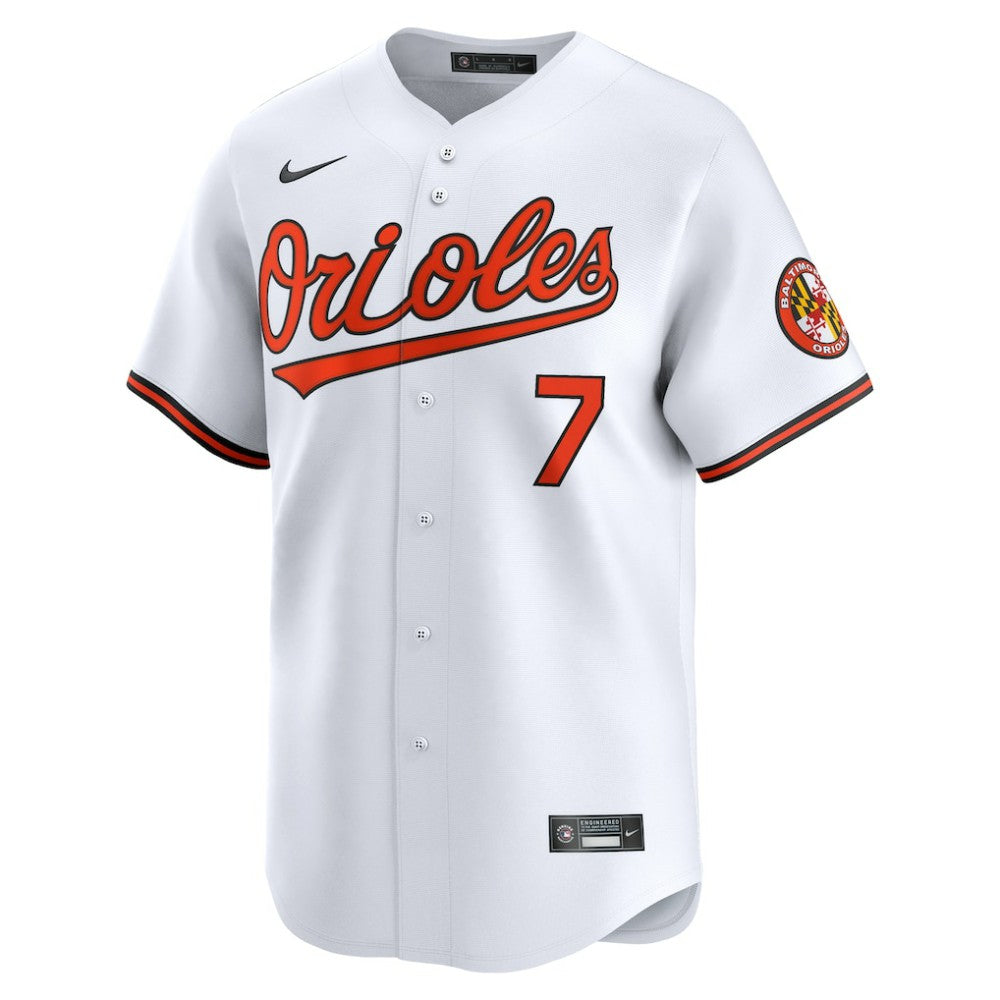 White Jackson Holliday Baltimore Orioles Nike Home Limited Player Jersey