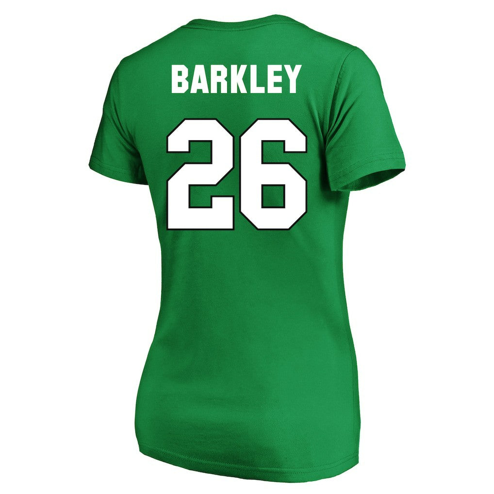 Saquon Barkley  Women's Plus Size Fair Catch Name & Number Scoop Neck T-Shirt - Philadelphia Eagles T-shirts