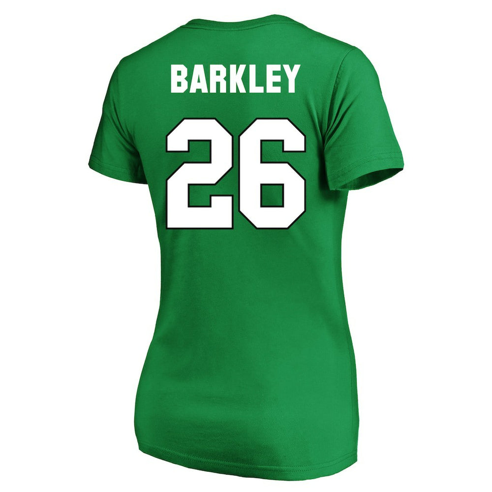 Saquon Barkley  Women's Plus Size Fair Catch Name & Number Scoop Neck T-Shirt - Philadelphia Eagles T-shirts
