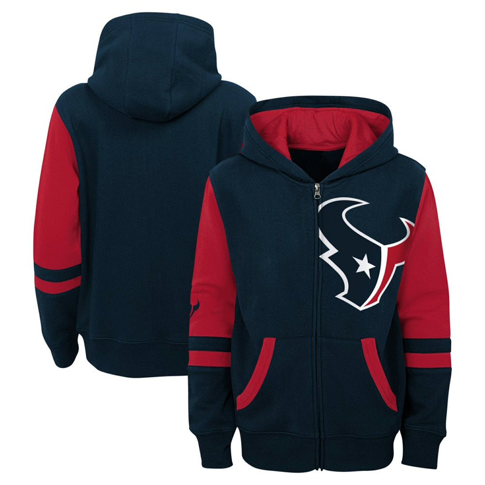 Youth Stadium Color-Block Full-Zip Hoodie - Houston Texans Hoodies