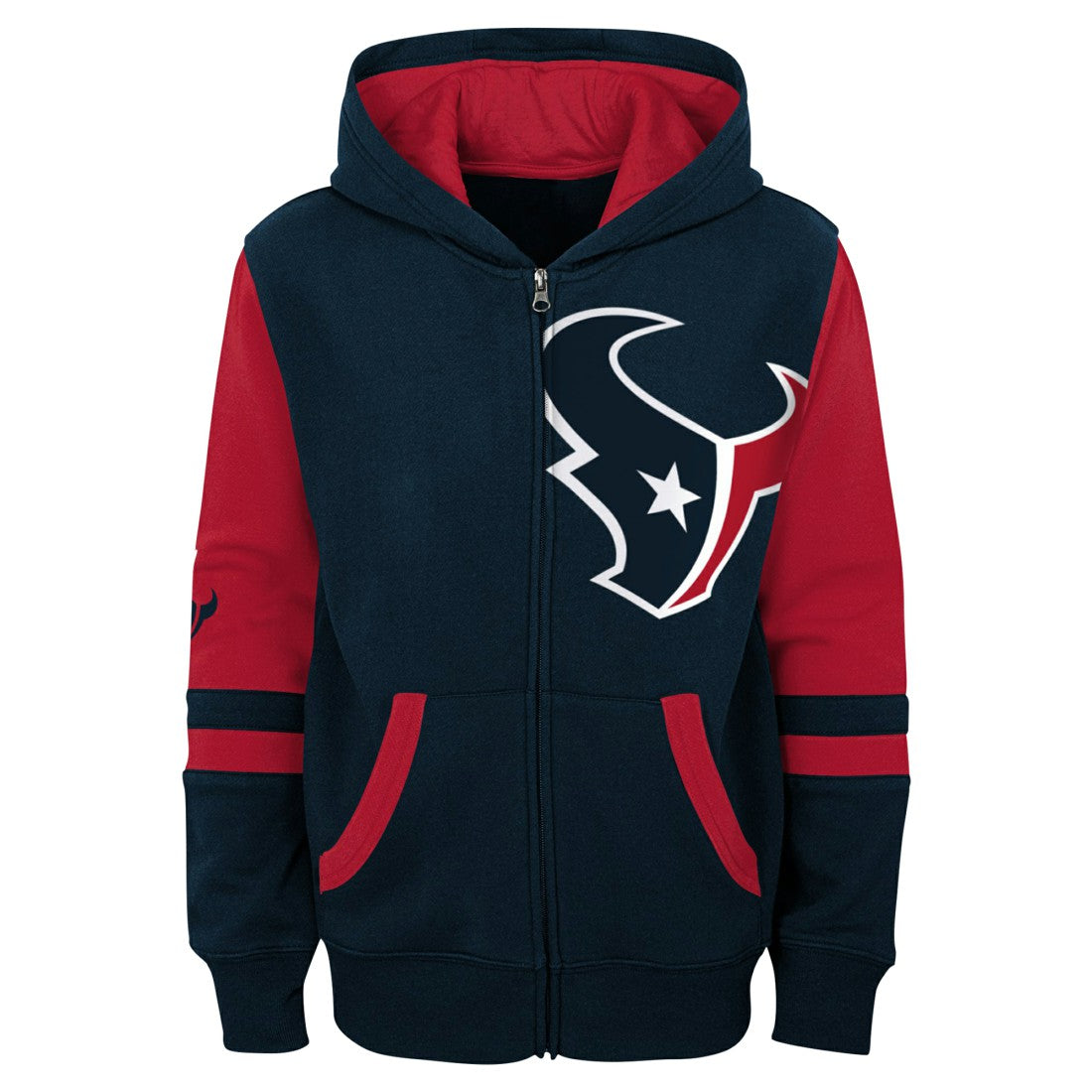 Youth Stadium Color-Block Full-Zip Hoodie - Houston Texans Hoodies