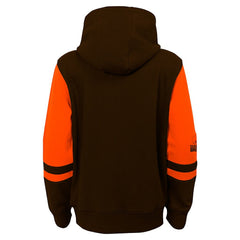 Youth Stadium Color-Block Full-Zip Hoodie - Cleveland Browns Hoodies