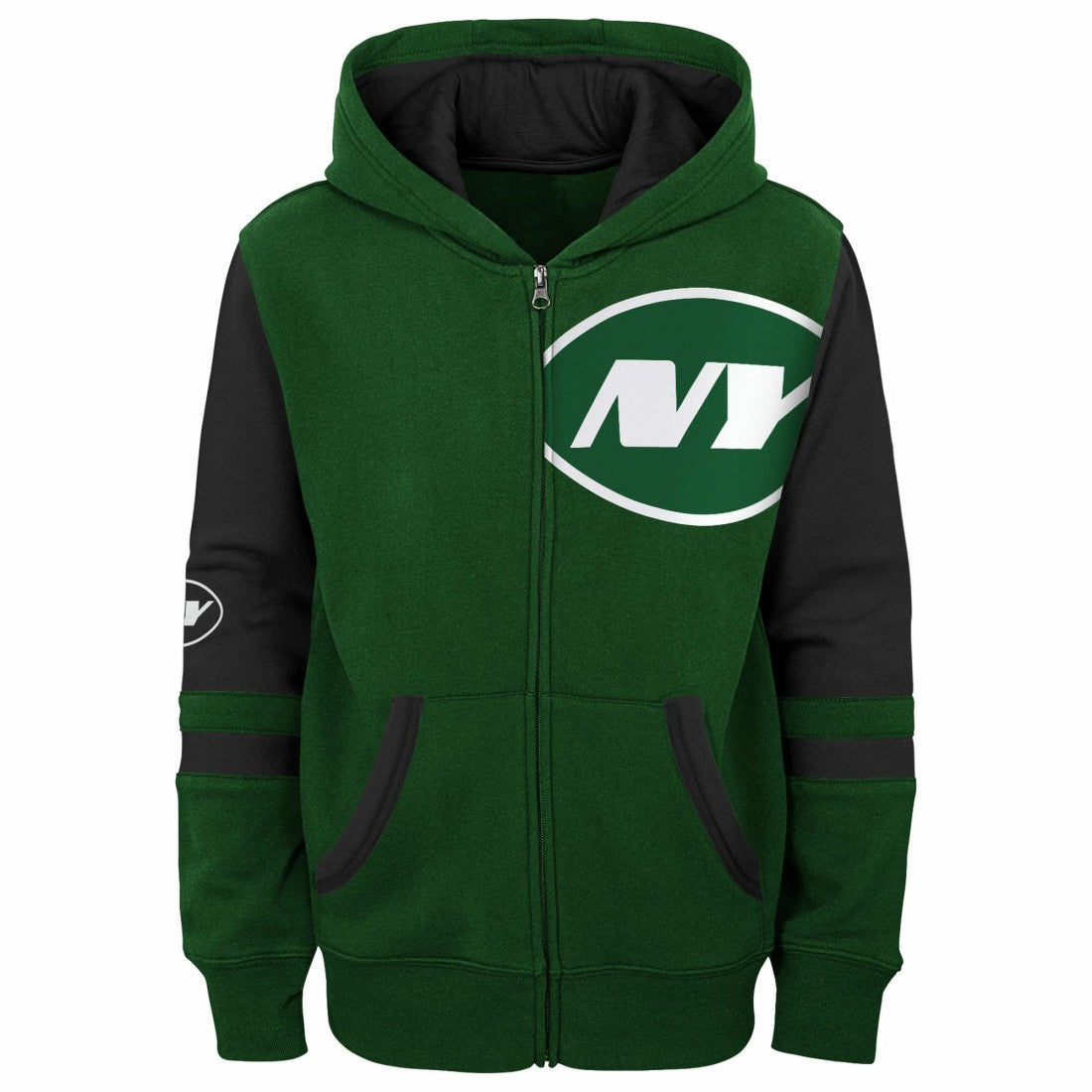 Youth Stadium Color-Block Full-Zip Hoodie - New York Jets Hoodies