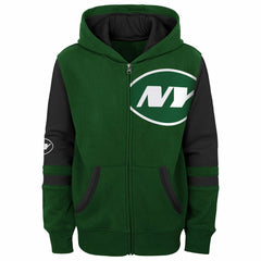 Youth Stadium Color-Block Full-Zip Hoodie - New York Jets Hoodies