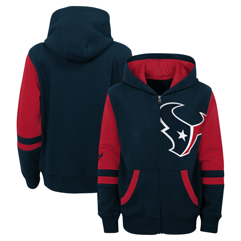 Preschool Stadium Color Block Full-Zip Hoodie - Houston Texans Hoodies