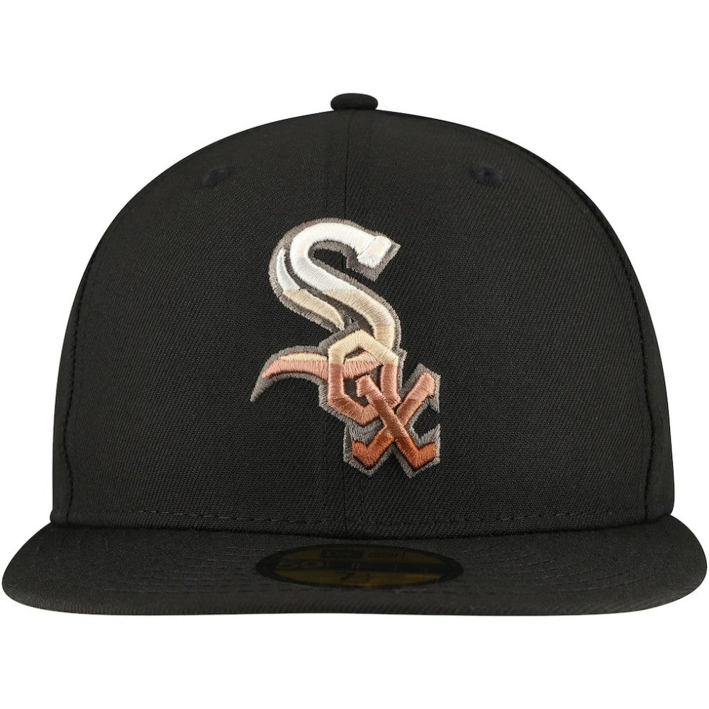 Black Chicago White Sox New Era Dune Gradient Side Patch 59FIFTY Fitted Hat