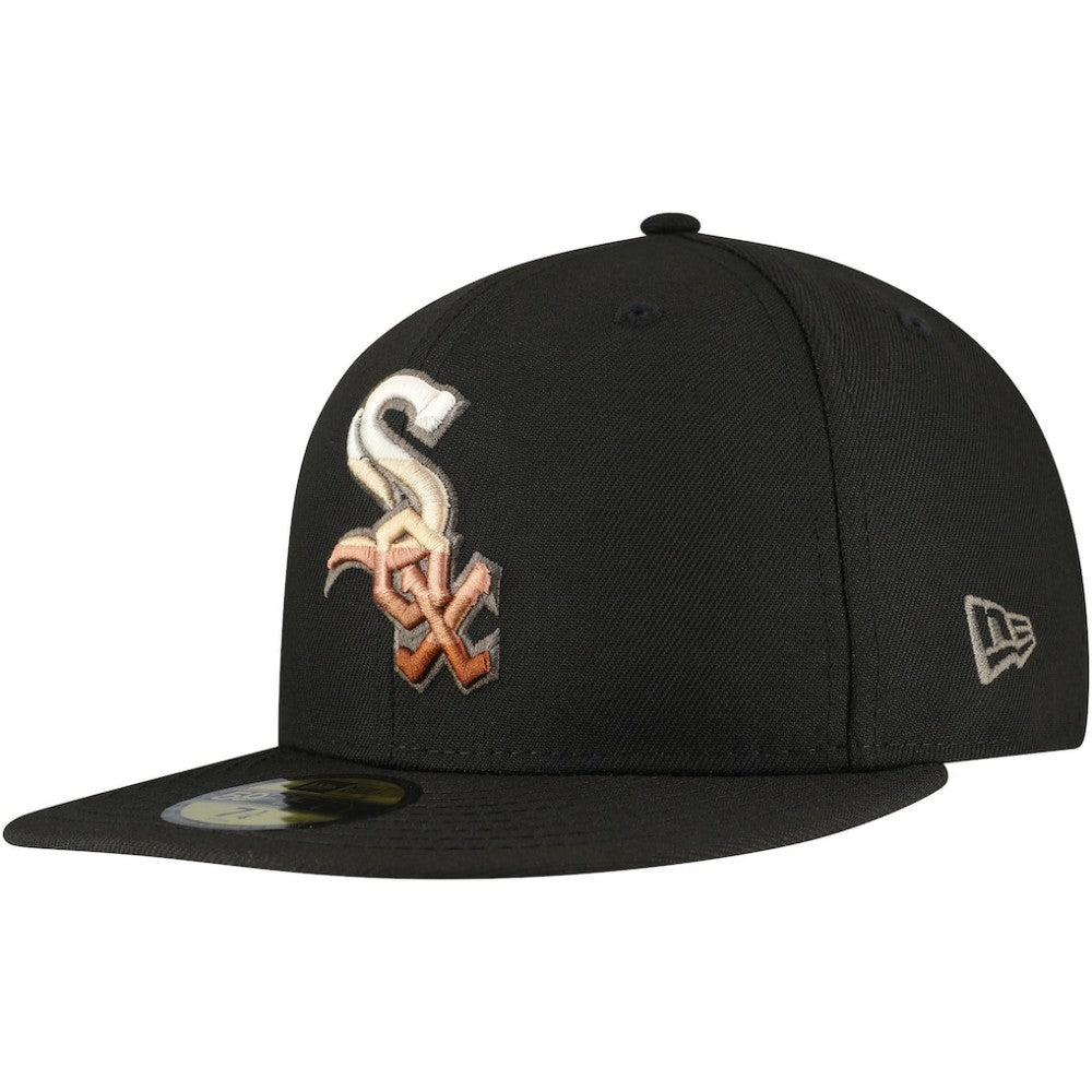 Black Chicago White Sox New Era Dune Gradient Side Patch 59FIFTY Fitted Hat