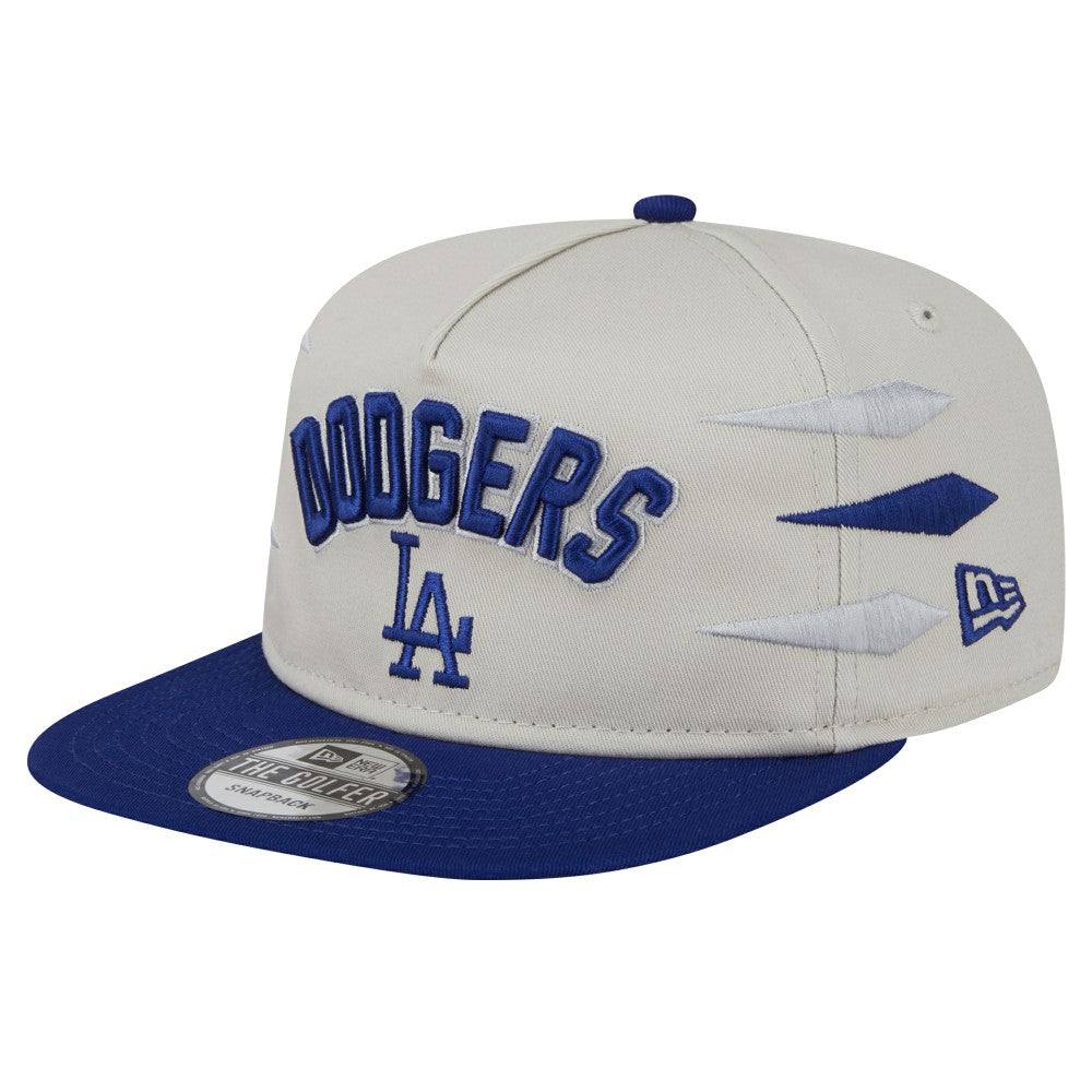Cream Los Angeles Dodgers New Era Iron Golfer Snapback Hat