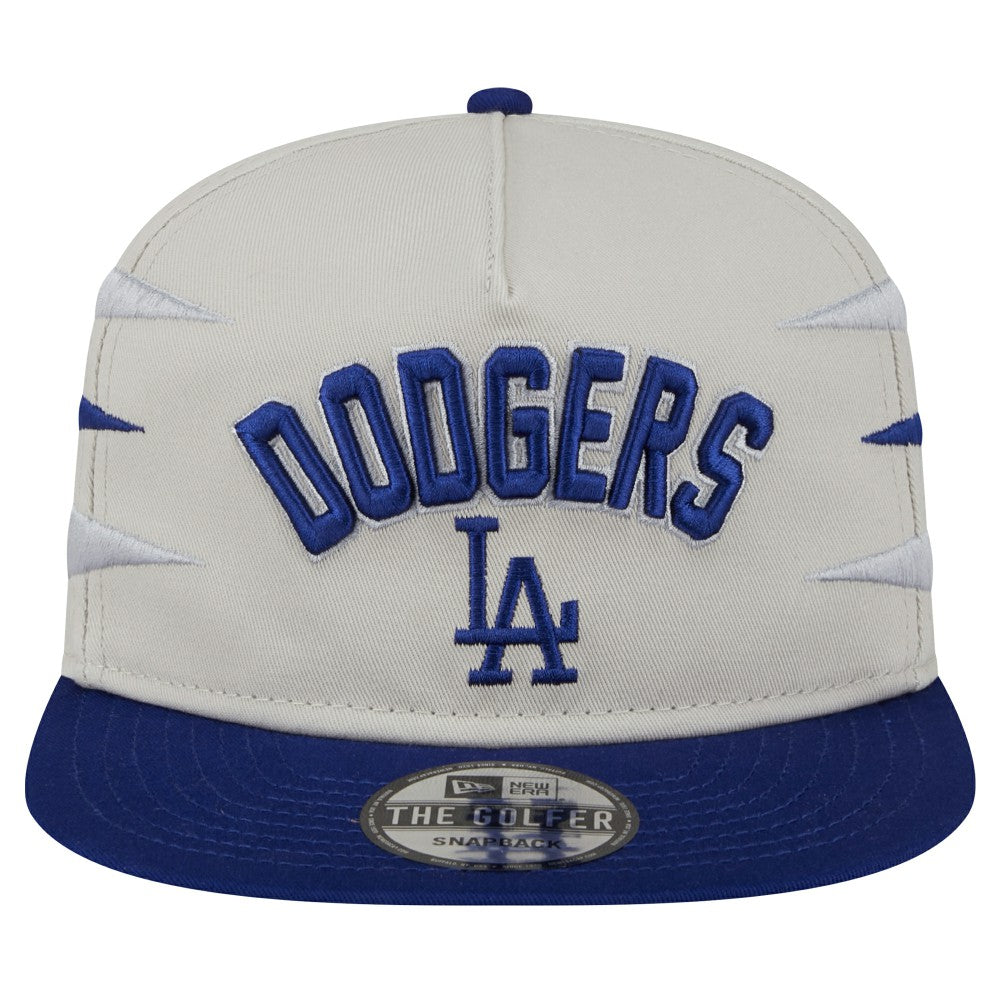 Cream Los Angeles Dodgers New Era Iron Golfer Snapback Hat