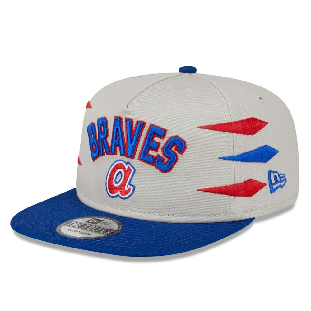 Cream Atlanta Braves New Era Iron Golfer Snapback Hat