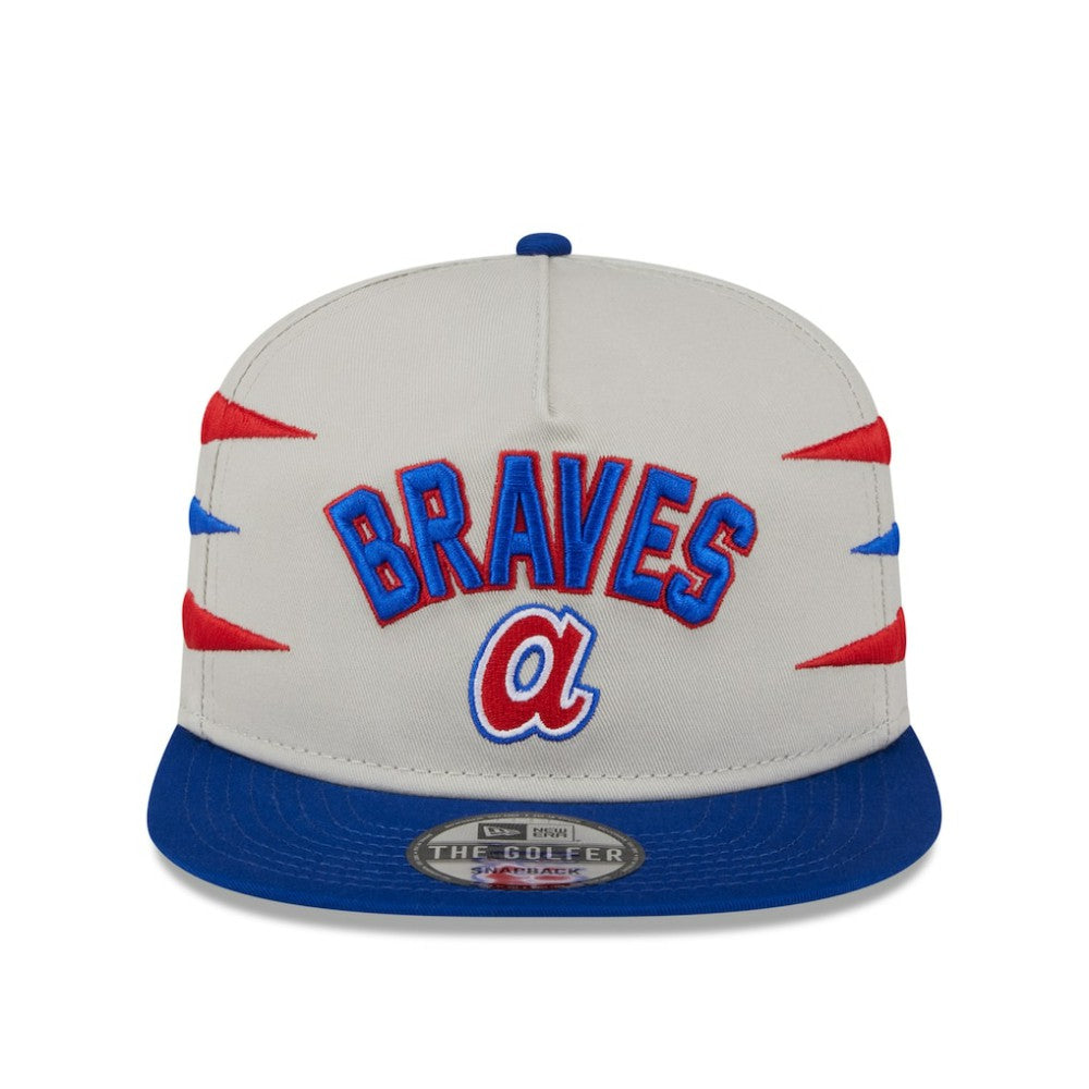 Cream Atlanta Braves New Era Iron Golfer Snapback Hat