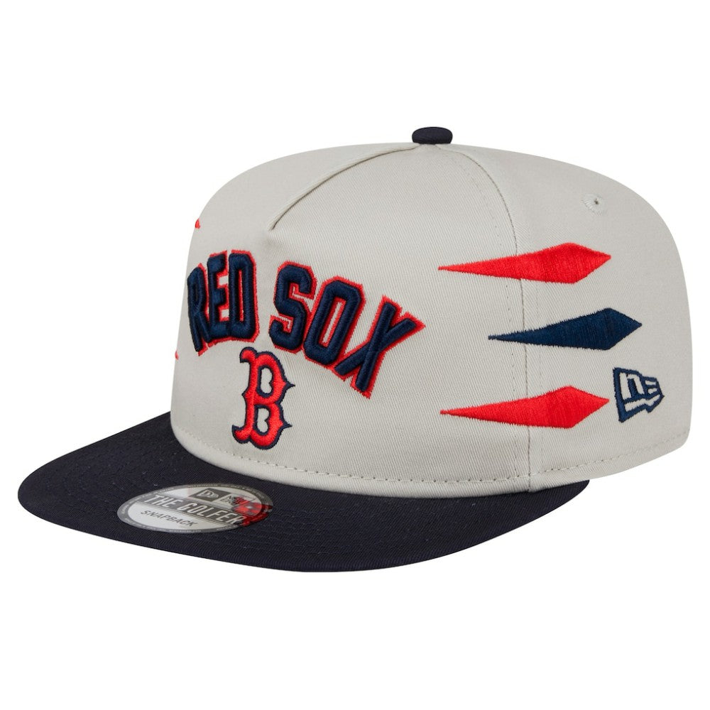 Cream Boston Red Sox New Era Iron Golfer Snapback Hat