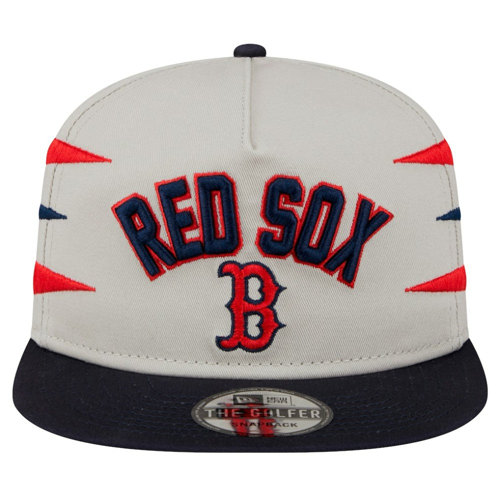 Cream Boston Red Sox New Era Iron Golfer Snapback Hat