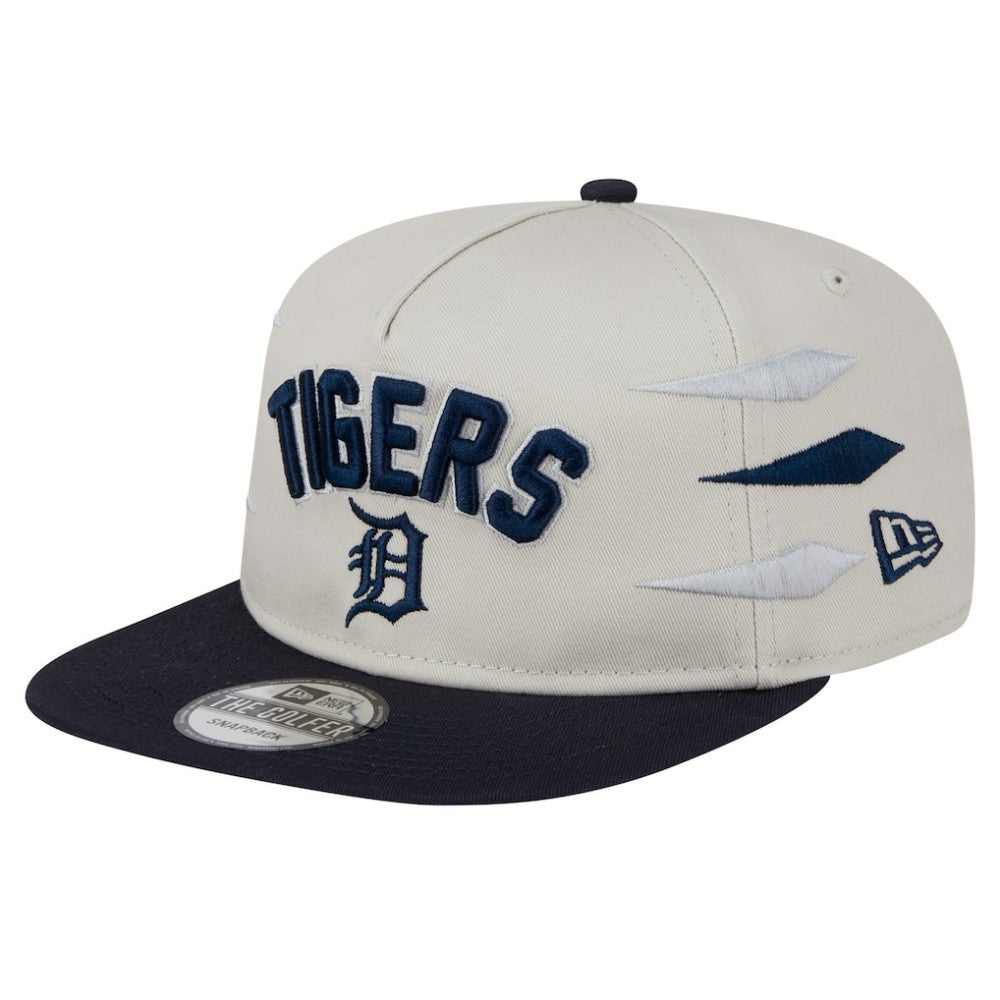 Cream Detroit Tigers New Era Iron Golfer Snapback Hat