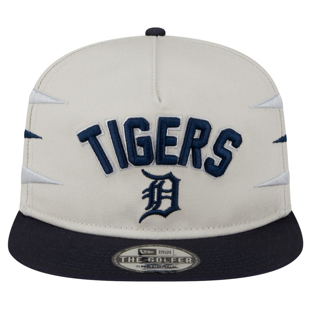 Cream Detroit Tigers New Era Iron Golfer Snapback Hat