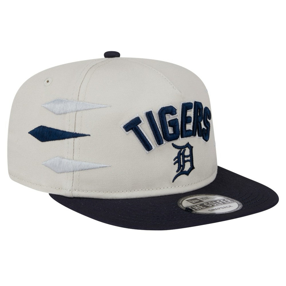 Cream Detroit Tigers New Era Iron Golfer Snapback Hat