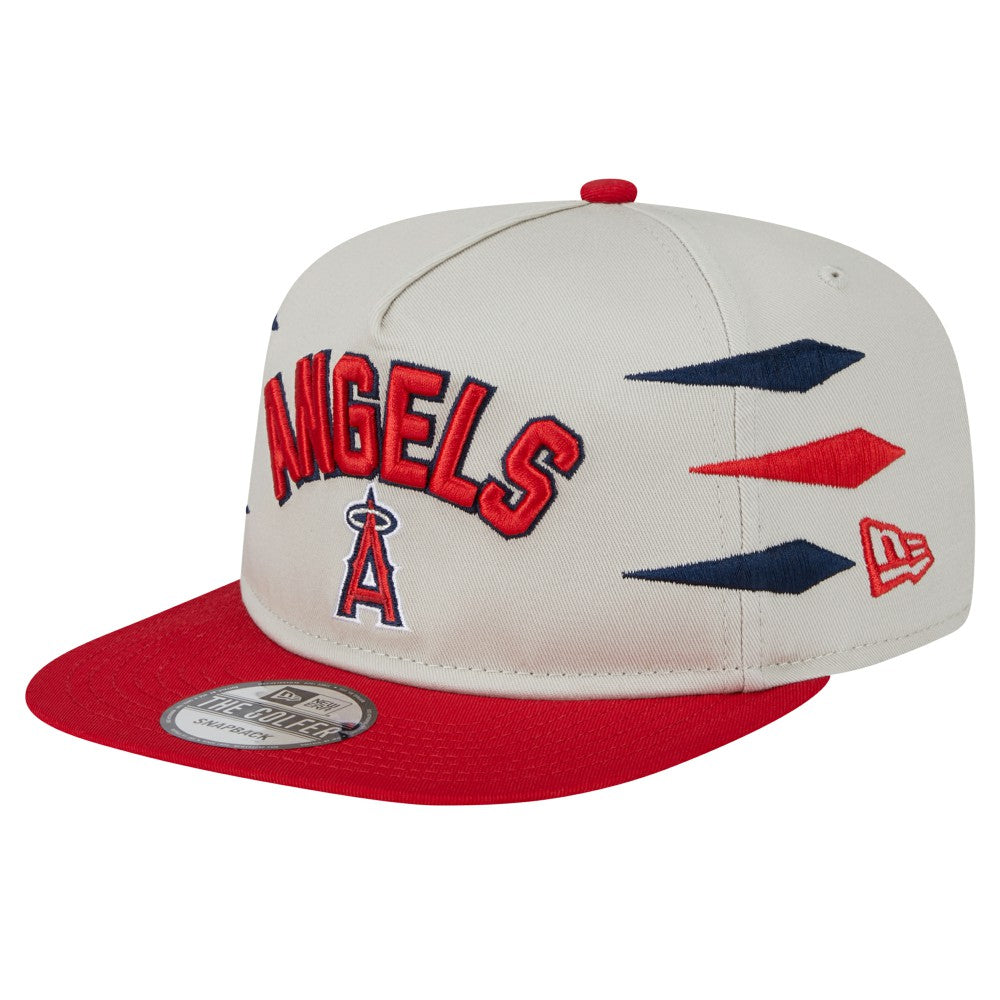 Cream Los Angeles Angels New Era Iron Golfer Snapback Hat