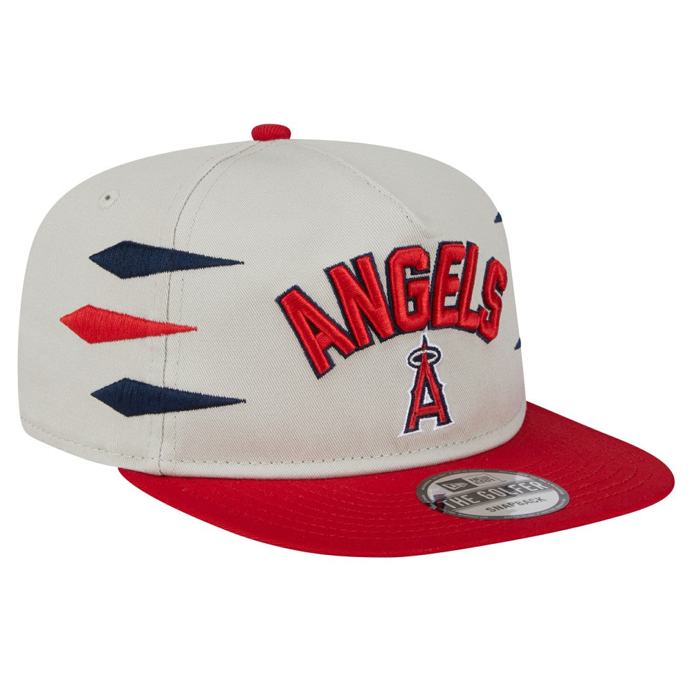 Cream Los Angeles Angels New Era Iron Golfer Snapback Hat