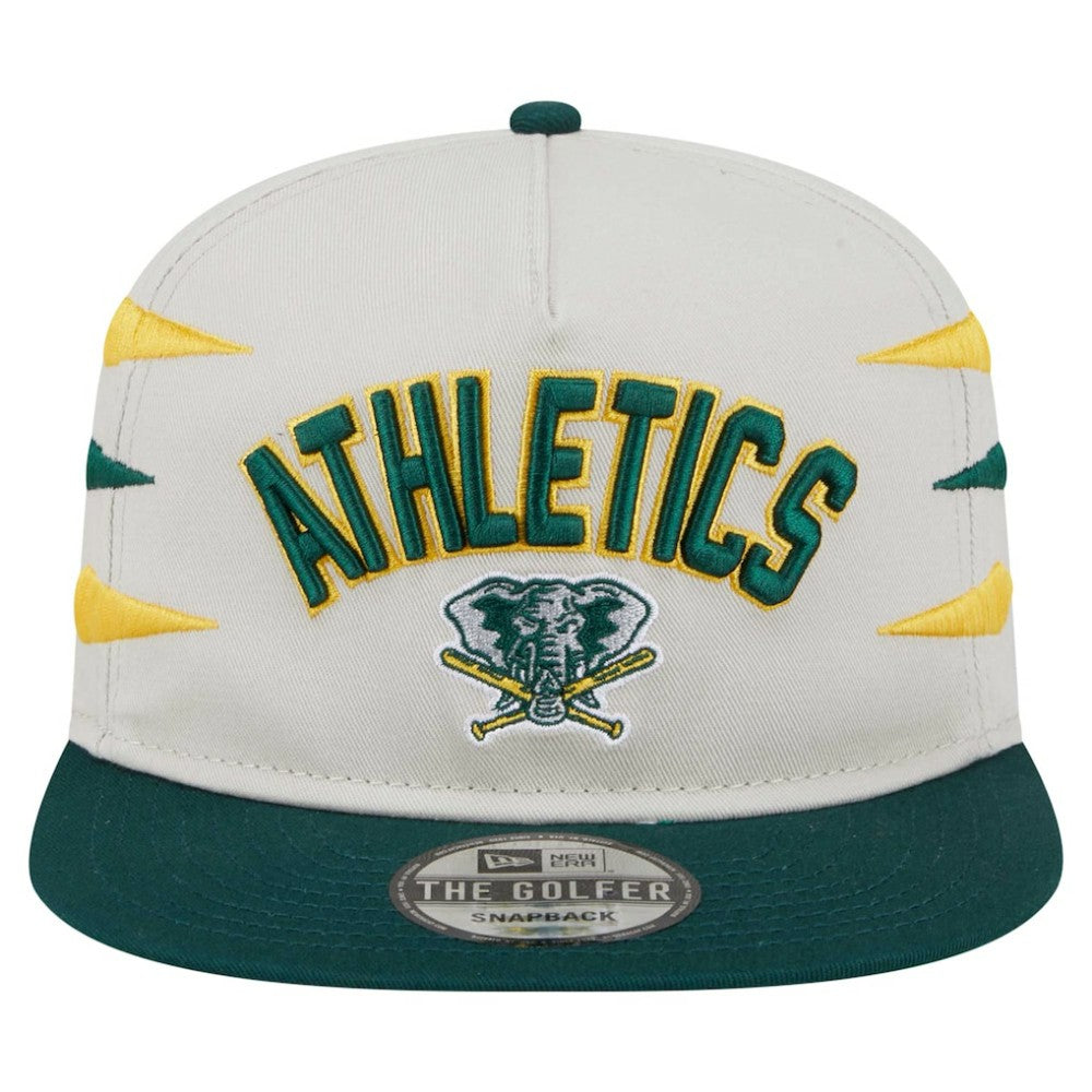 Cream Athletics New Era Iron Golfer Snapback Hat