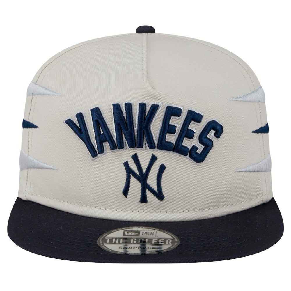 Cream New York Yankees New Era Iron Golfer Snapback Hat