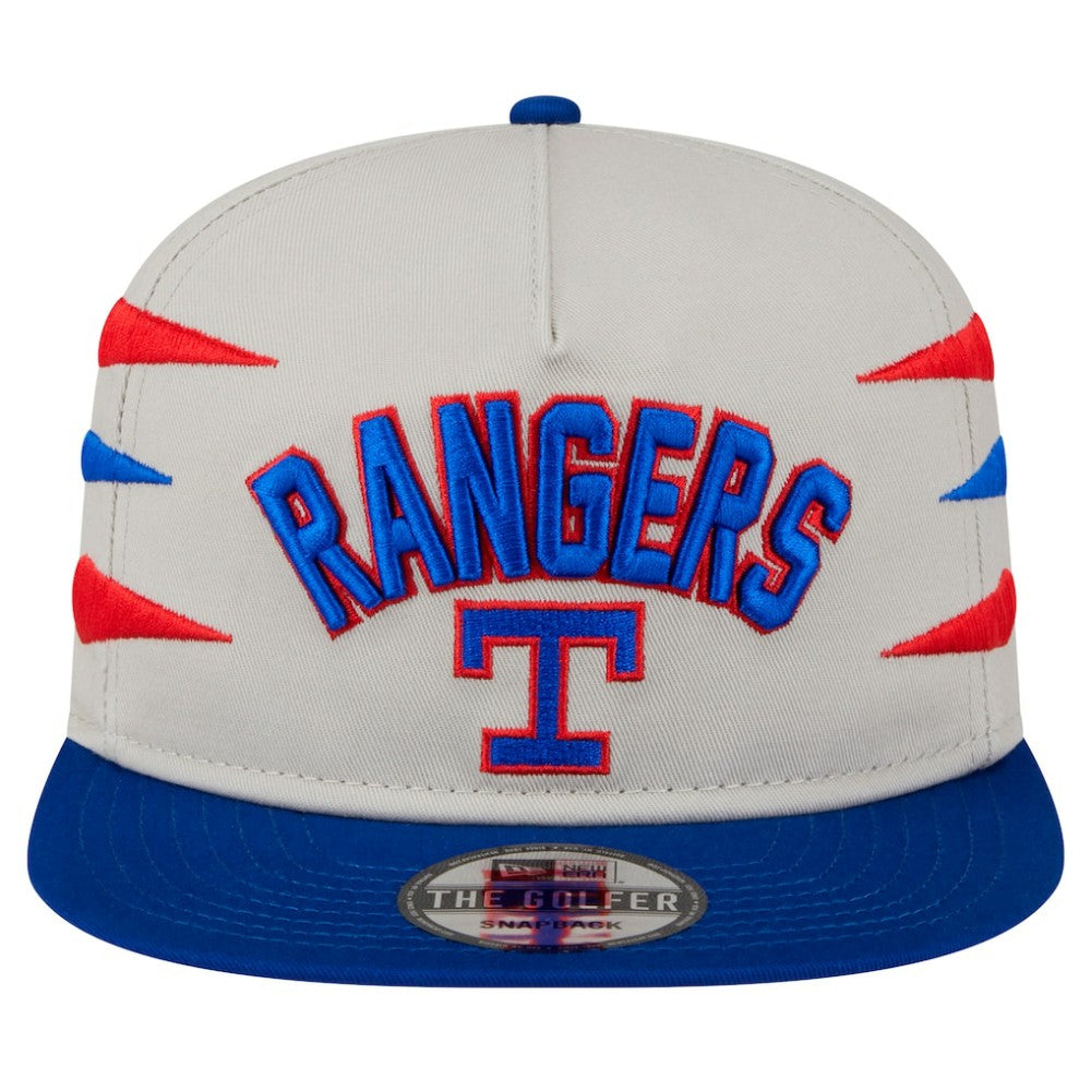 Cream Texas Rangers New Era Iron Golfer Snapback Hat