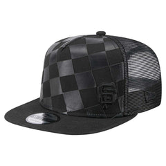 Black San Francisco Giants New Era Score Check 9FIFTY A-Frame Trucker Snapback Hat