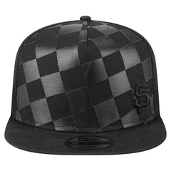 Black San Francisco Giants New Era Score Check 9FIFTY A-Frame Trucker Snapback Hat