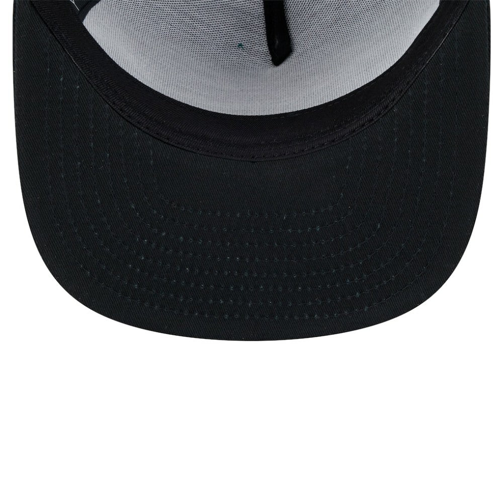 Black Chicago Cubs New Era Score Check 9FIFTY A-Frame Trucker Snapback Hat