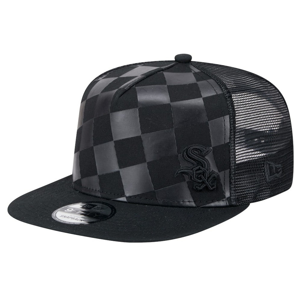 Black Chicago White Sox New Era Score Check 9FIFTY A-Frame Trucker Snapback Hat