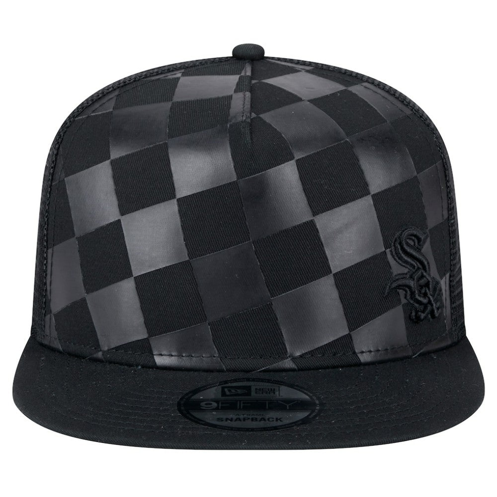 Black Chicago White Sox New Era Score Check 9FIFTY A-Frame Trucker Snapback Hat