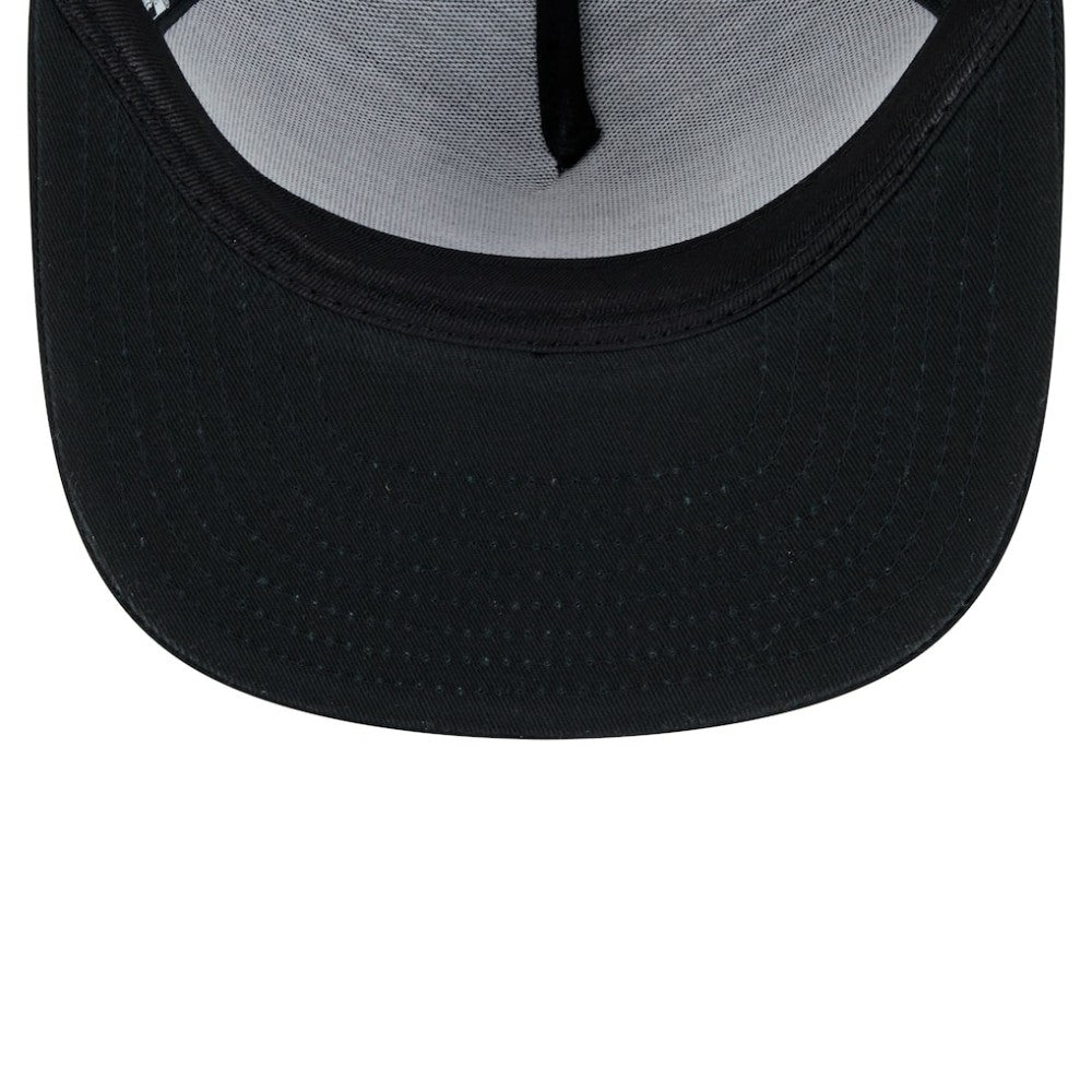 Black Atlanta Braves New Era Score Check A-Frame Trucker 9FIFTY Snapback Hat