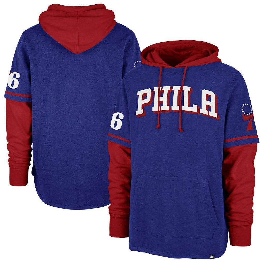 47 brand Philadelphia 76ers '47 Trifecta Shortstop Pullover Hoodie