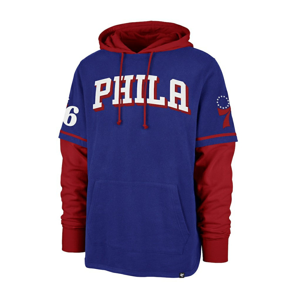 47 brand Philadelphia 76ers '47 Trifecta Shortstop Pullover Hoodie