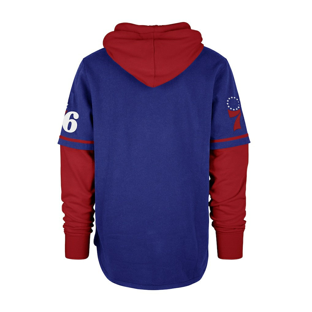 47 brand Philadelphia 76ers '47 Trifecta Shortstop Pullover Hoodie