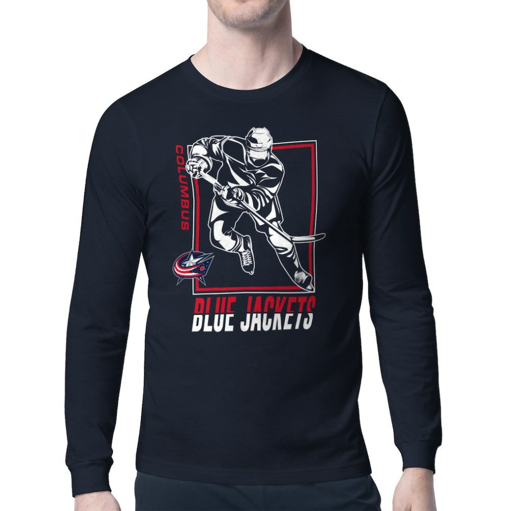 NHL Columbus Blue Jackets Starter Player Grid Long Sleeve T-Shirt
