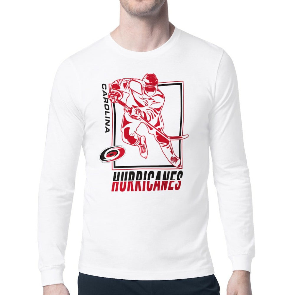 NHL Carolina Hurricanes Starter Player Grid Long Sleeve T-Shirt