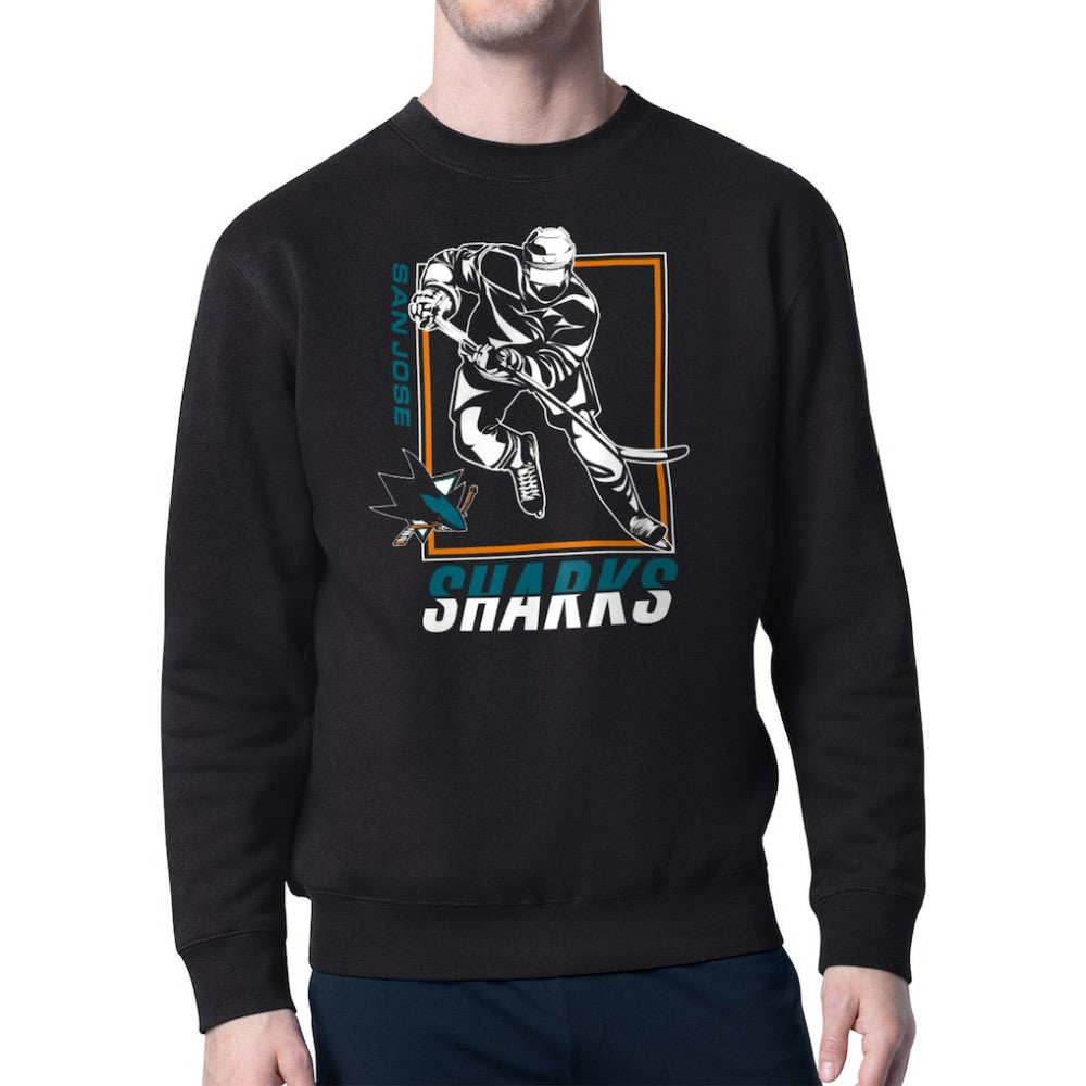 NHL San Jose Sharks Starter Player Grid Fleece Pullover Sweatshirt