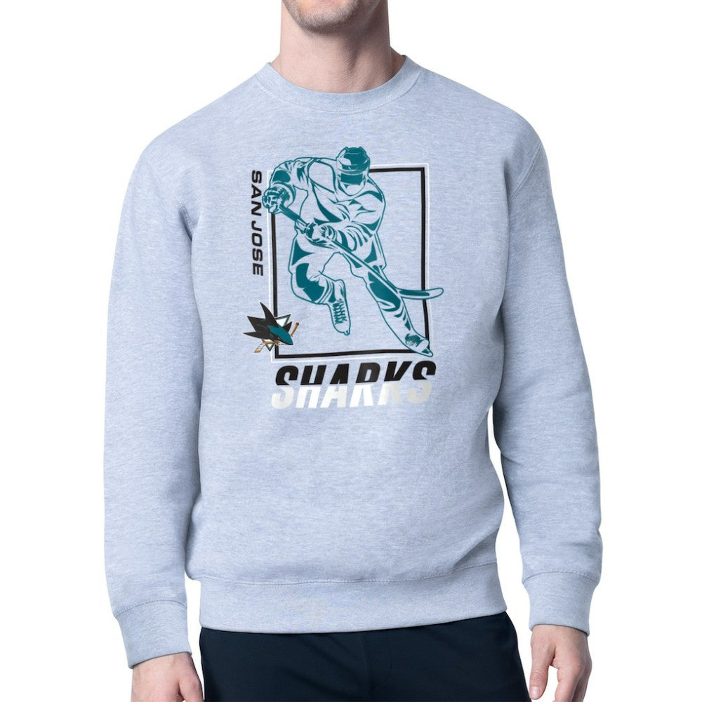 NHL San Jose Sharks Starter Player Grid Fleece Pullover Sweatshirt