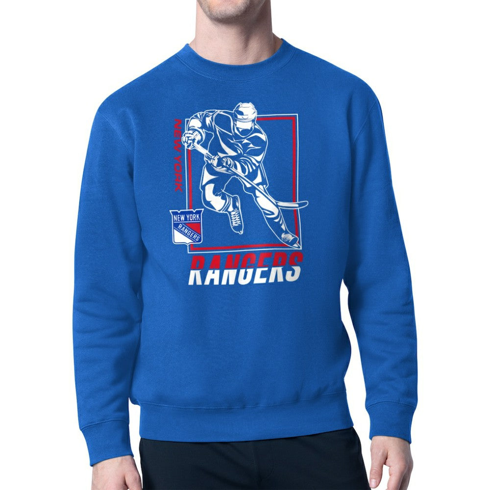 NHL New York Rangers Starter Player Grid Fleece Pullover Sweatshirt