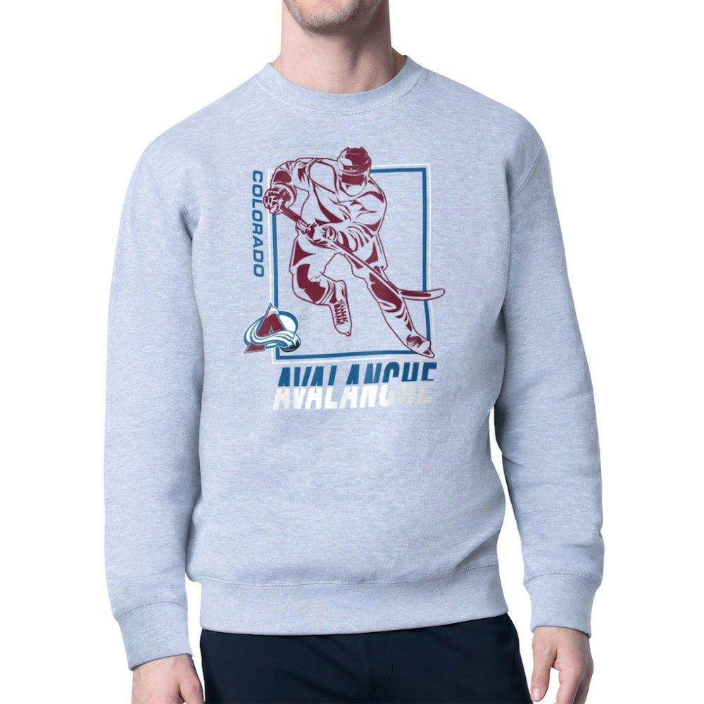 NHL Colorado Avalanche Starter Player Grid Fleece Pullover Sweatshirt