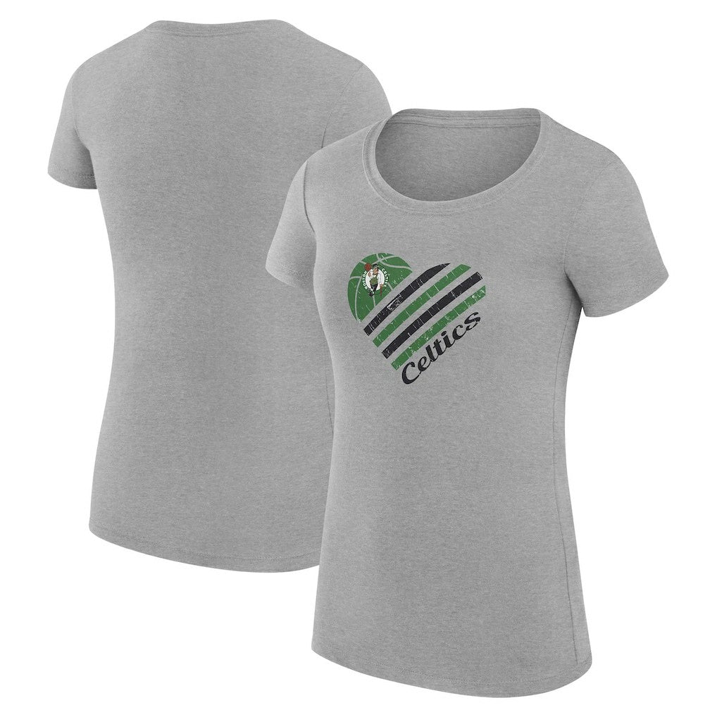 Boston Celtics G-III 4Her by Carl Banks Women's Super-Slim Fit Lightweight Heart T-Shirt